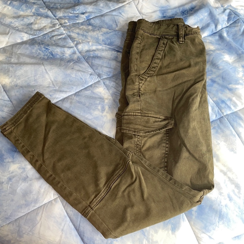 H&M Green Skinny Cargo Jeans